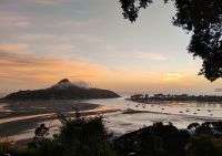 Gazebo Lookout bei Sonnenaufgang, Tairua 
