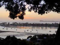 Gazebo Lookout bei Sonnenaufgang, Tairua 