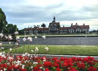 Rotorua Government Museum, einstiger Kurpark des Ortes, gerade eingerüstet