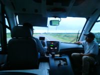 im Dunkeln bei Regen geht es los in Salta 