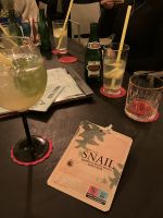 Polen, Kolberg, Abschiedsabend mit Schneckenmaske