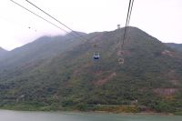 Fahrt mit der Seilbahn auf Lantau Island - Hongkong 