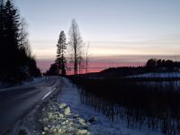 Abendhimmel über Jämsä (auf der Fahrt nach Jyväskylä...)