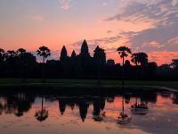 Kambodscha. Angkor Wat im Sonnenaufgang 