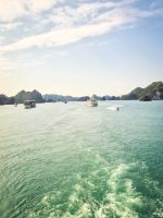 Unterwegs zwischen den Inseln – Kreuzfahrtschiffe in der einzigartigen Landschaft der Hạ Long Bucht, Vietnam