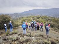 Reisegruppe beim Ausblick über dasTroodosgebirge
