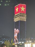 faszinierende Lichtershow bei der Dinnercruise