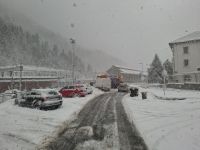 Wintereinbruch am Brenner auf der Anreise.. 