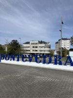 Spanien, Pilgern mit Ankunft in Pontevedra