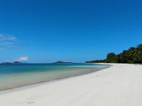 Hotelstrand auf Praslin, Seychellen 