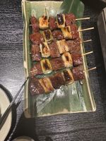 gegrillte Fleischspieße