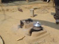 Kochstelle, Landhaus in Sherpur, Bangladesh