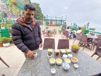 Teeverkostung in Darjeeling