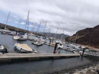 Tag 6 Blick auf Yachthafen vom Hotel Resort an der Küste Canical 