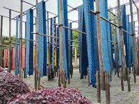 Trocknen der gefärbten Tücher, Wasserstadt Wuzhen 