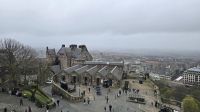 Blick vom Castle mit Nieselregen