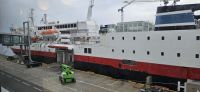 MS Vesteralen am Hurtigruten Terminal in Bergen