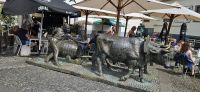 Funchal, Denkmal für historischen Wein Transport 