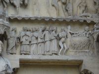 Reims, die Kathedrale Nôtre-Dame, der Nordeingang mit dem Jüngsten Gericht