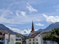 Interlaken (Blick von Unterseen auf die Jungfrau)
