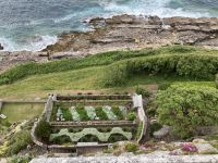 Südengland, Cornwall, St. Michaels Mount Blick auf den Garten