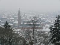 Blick auf das winterliche Heidelberg