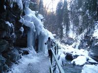 Eisvorhänge in der Breitachklamm