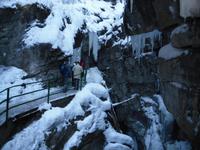 Eisvorhänge in der Breitachklamm
