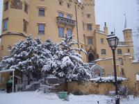 Im Innenhof des Schlosses Hohenschwangau