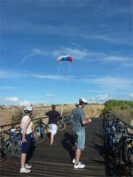 Drachen steigen an der Playa Palma