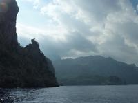 Landschaftsbild von Bootsfahrt