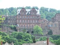 Blick vom Schiff zum Schloss Heidelberg