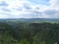 Blick vom Balkon der Sächsischen Schweiz