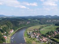 Blick von der Bastei auf die Elbe
