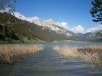 Der Haldensee im Tannheimer Tal zwischen Gaichtpaß und Oberjochpaß