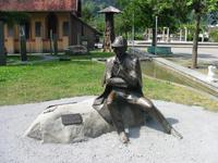 Sherlock- Holmes- Plastik in Meiringen