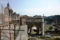 Blick zum Forum Romanum mit Septimius-Severus-Bogen 27.09.1