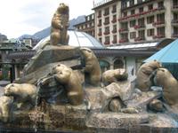 Murmeltierbrunnen in Zermatt