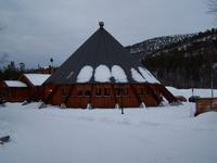 Beim Eishotel in Sorrisniva