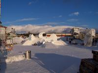 Die Schnee- Bühne in Alta