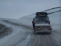 Fahrt zum Nordkap mit Schneepflug