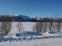 An der Grenzstation Norwegen-Russland bei Kirkenes