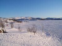 Landschaft beim Schneehotel