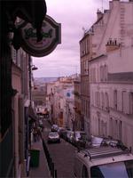 Blick vom Montmartre-Viertel auf Paris