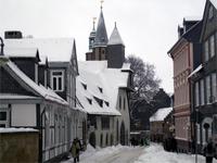 Marktstraße in Goslar mit Marktkirche St. Damian