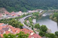 Unser Schiff liegt vor Anker in Wertheim