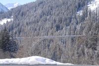 Fahrt mit dem Arosa-Express (Langwies-Brücke)