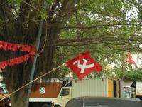 Hammer und Sichel in Kerala