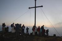 am Gipfelkreuz des Zinselers