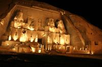 Lichtshow in Abu Simbel